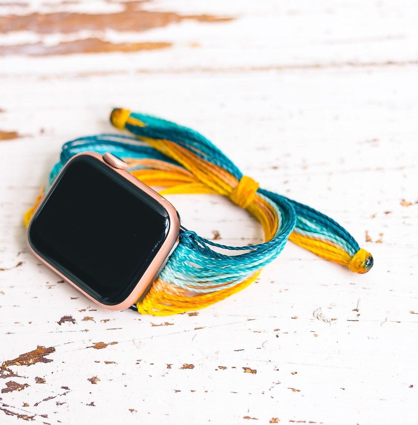 Boho Apple Watch Band,Customizable, 38mm 40mm 42mm 44mm, Series 1, 2, 3, 4, 5, 6, 7, Pura Vida Inspired, Bohemian Hippie Style, Colorful